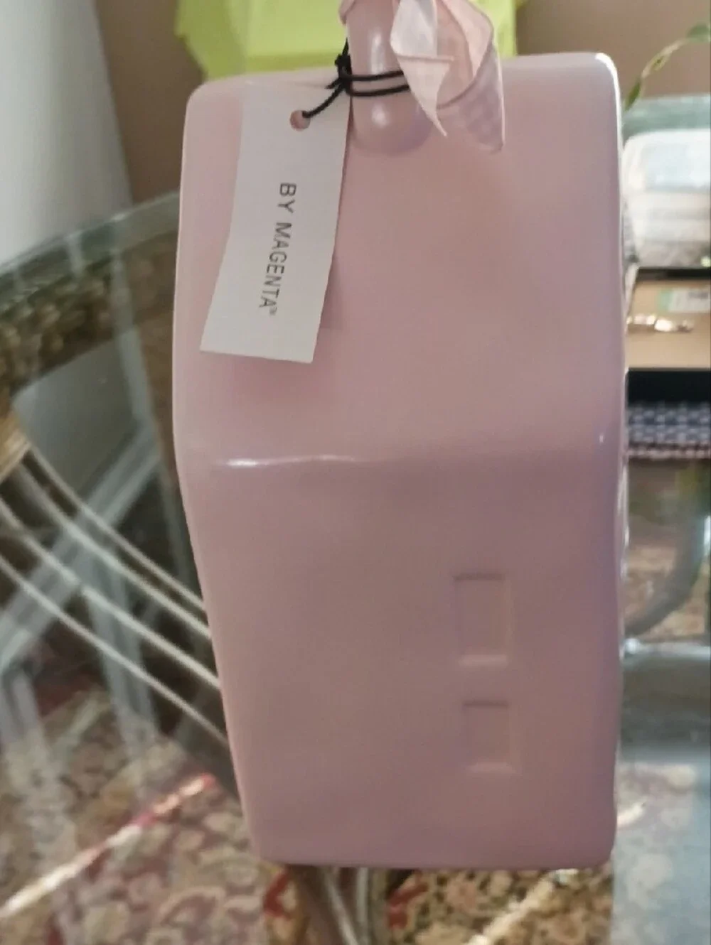 Rae Dunn Ceramic Bird House in Soft Pink